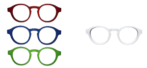 Optical frames 3D printed with PA11 Pure White on Formlabs Fuse 1+ and dyed